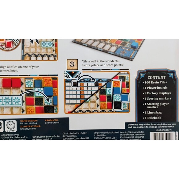 PLAN B GAMES AZUL STRATEGY TILE BOARD GAME NIB NEW IN BOX FACTORY SEALED - Picture 6 of 9